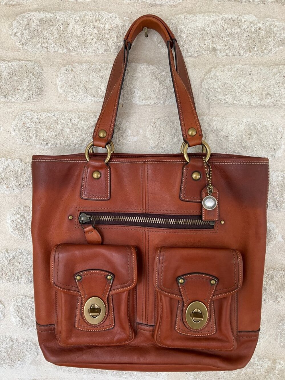 Coach Legacy 65th Anniversary Leather Gigi Tote Bag 11131 Whiskey